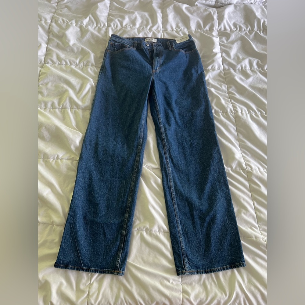 Abercrombie & Fitch High Rise 90’s Relaxed Fit Jeans 32/14 Long